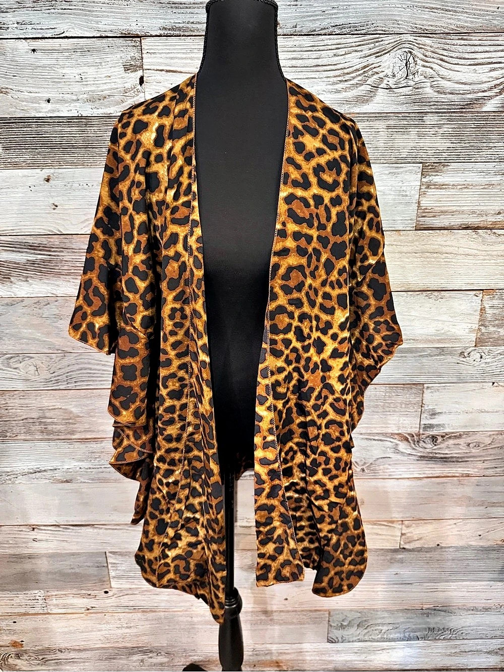 Leopard Print Cardigan Brown & Black Like New